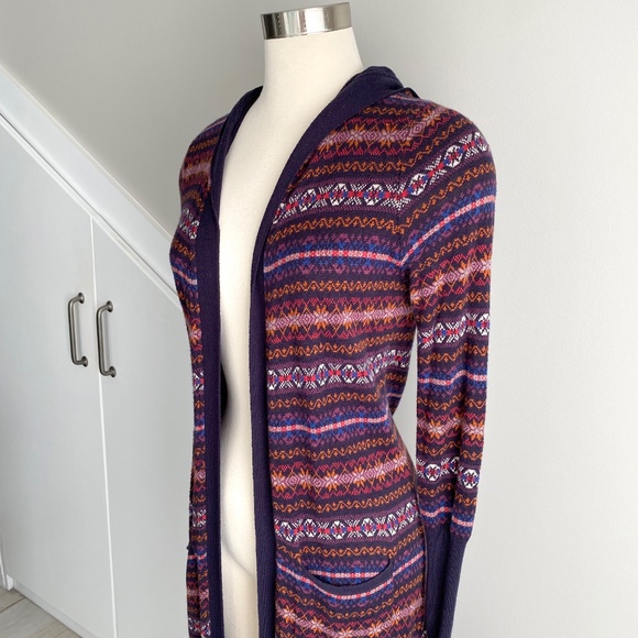 Ecote Urban Outfitters longline hooded sweater duster cardigan - Size S - Picture 3 of 12